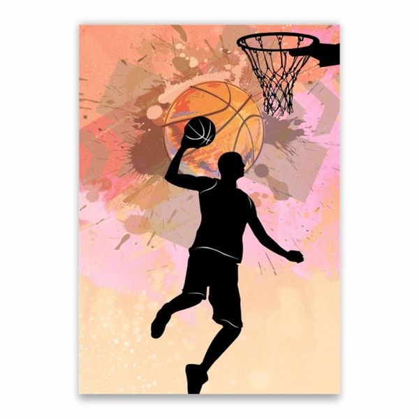 Basketball Player Silhouette Poster - A1