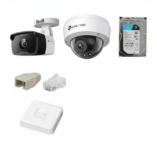 Vigi 4-Channel IP Surveillance Kit with 2 x 2MP and 2 x 3MP Cameras