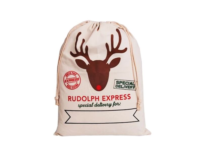 Eco Friendly Cotton Gift Bag - Rudolph Express - XXL