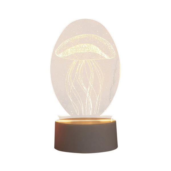 LED Decorative Night Light Jellyfish Image Plug type