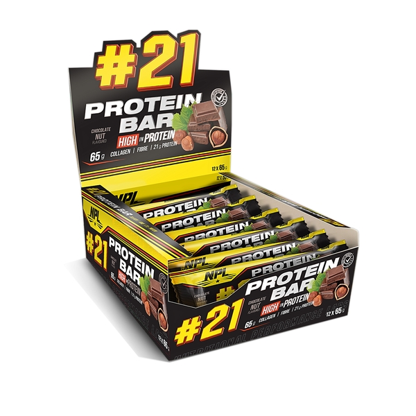 NPL - #21 Protein Bar, Choc Nut - 65g (Box 12)