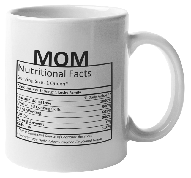 Mom Nutritional Values Coffee Mug
