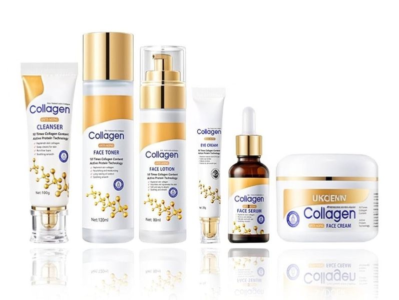 Collagen Skin Care Set, Facial Skin Care Set with Collagen