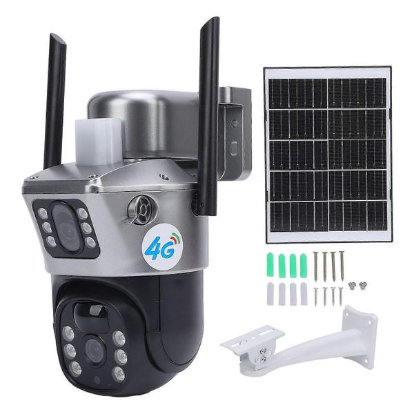 DW Solar Two Screen Motion Detection Camera Outdoor With Solar Panel - 4G