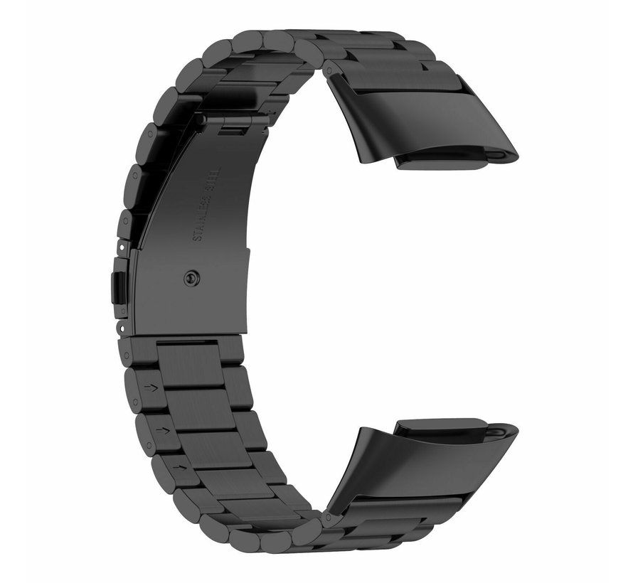 Stainless Steel Watch Strap for Fitbit Charge 5 -Black | Shop Today ...