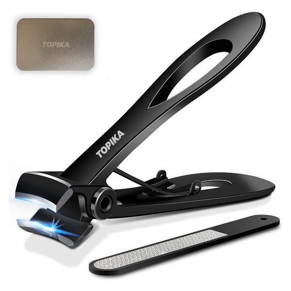Topika-Nail Clippers Set 2pcs, Wide Jaw Heavy Duty Stainless Steel Cutter