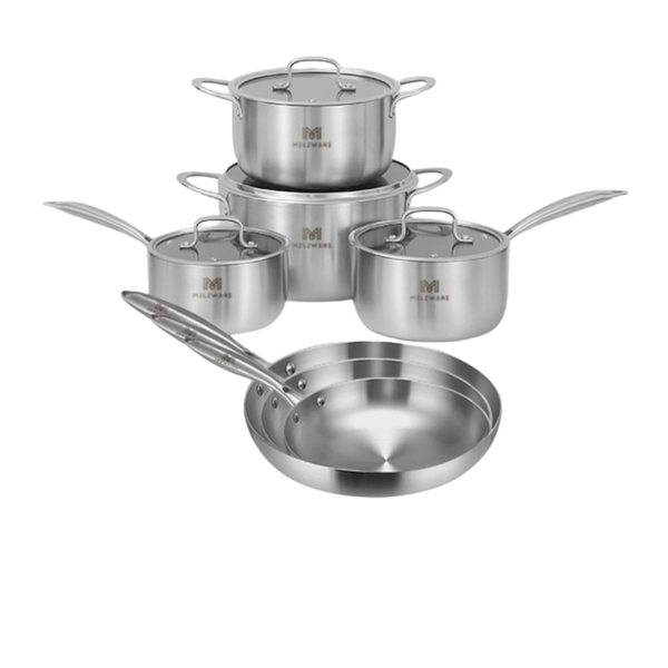 Melzware - Stainless Steel Pots Set (Set of 7)