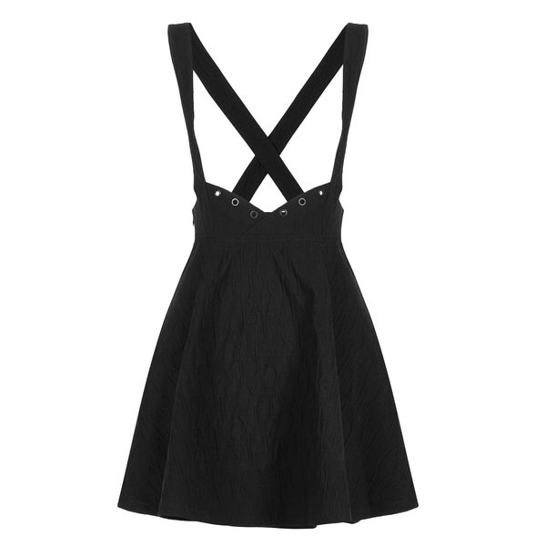 PUNK RAVE Future Gothic Series Collected Waist Swing Hem Cat Ear Skirt