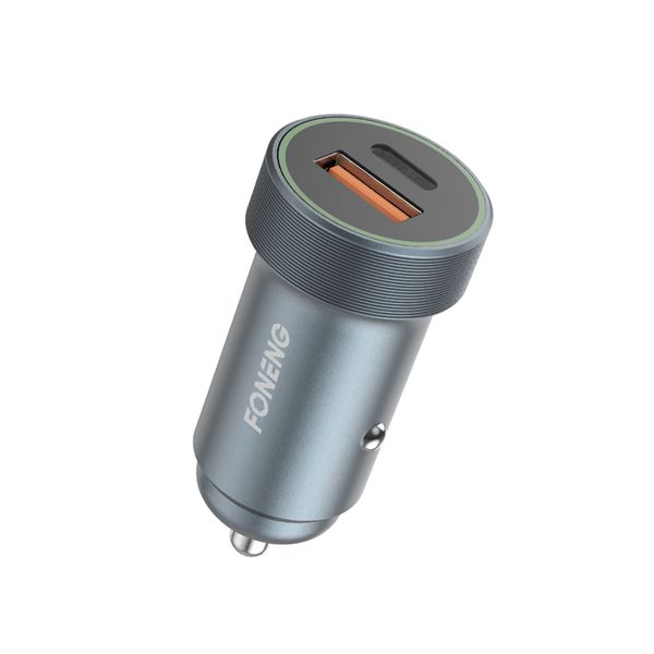 FONENG (30W) C16 PD Fast Car Charger USB-A and USB-C For iPhone - iPad