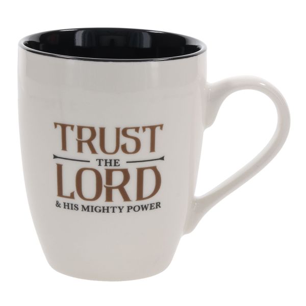 Mug with Black Interior - Trust the Lord and His Mighty Power