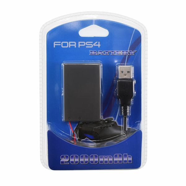 Rechargeable 2000mah PS4 Controller Battery Pack with Charging Cable