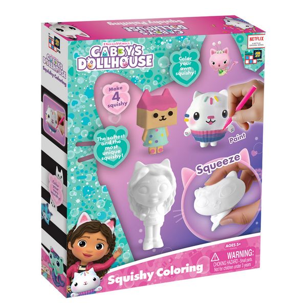 Gabby's Dollhouse Squishy Painting &amp; 4 Figurines