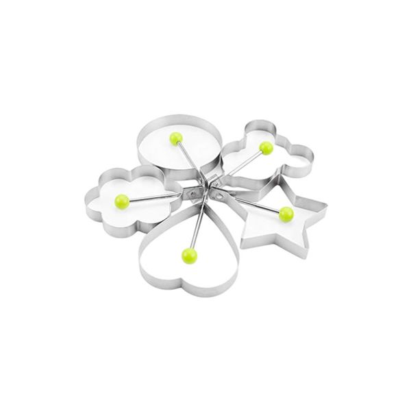 Stainless Steel 5-Shape Fried Egg Rings Molds HY-244