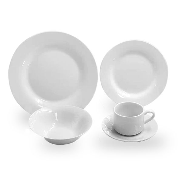 Businerg 20 Piece Porcelain Dinner Set - White