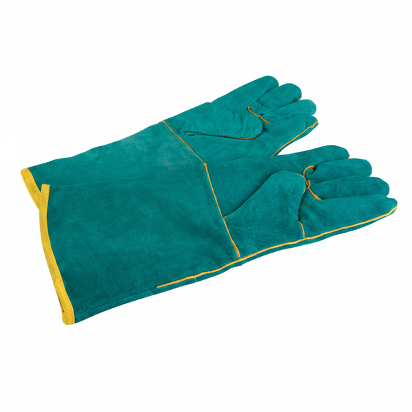 Heavy-Duty Green Welding Gloves for Professional Use - 204mm