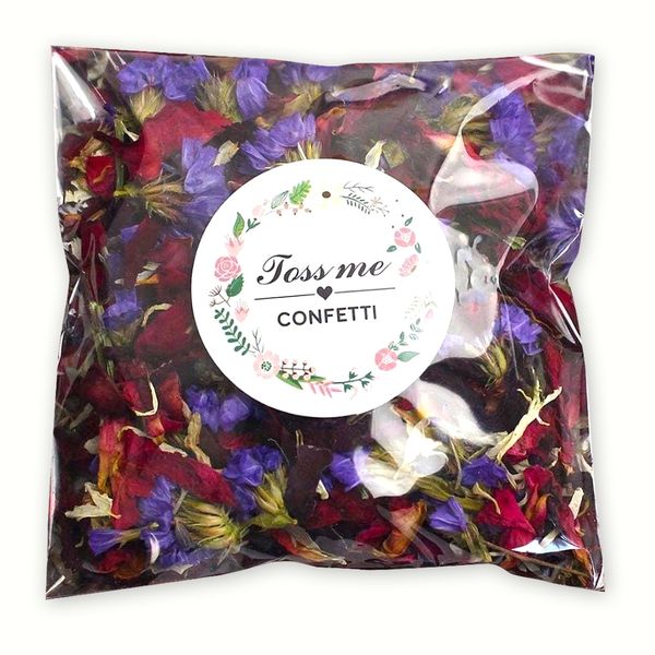 Natural Mixed Flower and Rose Petal Confetti