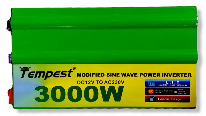 Tempest Power Inverter 3000W 12V - Modified Sine Wave Inverter