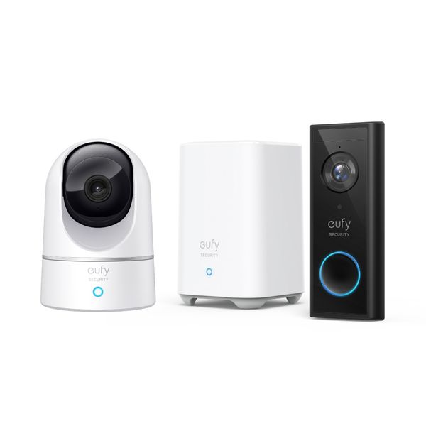 Eufy 2K Video Doorbell Kit + Indoor Cam 2K Pan&amp;Tilt - Bundle