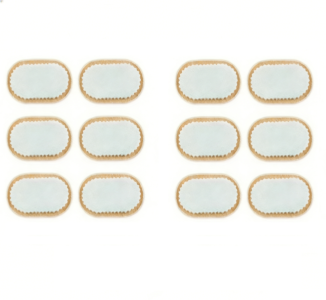 Shock-Absorbing, Sweat-Wicking, Non-Slip Adhesive Pad - 12 Piece