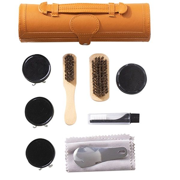 Portable Leather Shoe Shine Care Kit 10 Piece