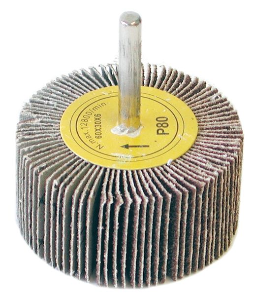 Flap Wheel with Shaft 80 Grit 60x30x6mm