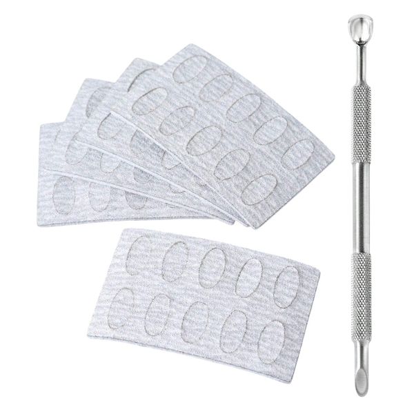 Nail File With Replaceable Sanding Pads &amp; Cuticle Pusher