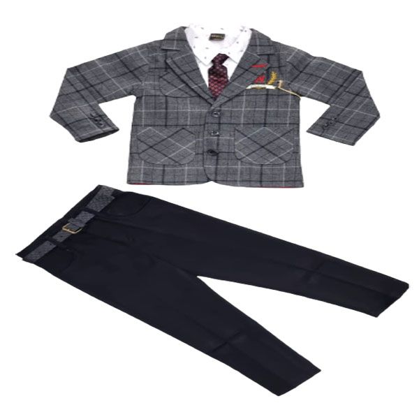 Boys Grey Blazer and Black Trouser Formal Wear