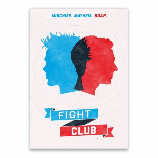 Fight Club Blue And Red Poster - A1