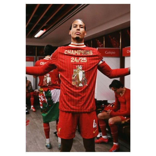 Virgil Van Dijk Champions 2025 Poster - A1