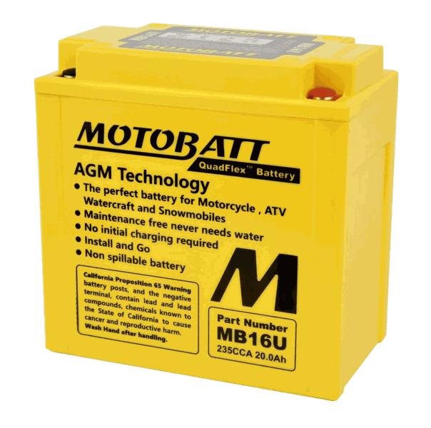 MOTOBATT Motorcycle Battery MB16U