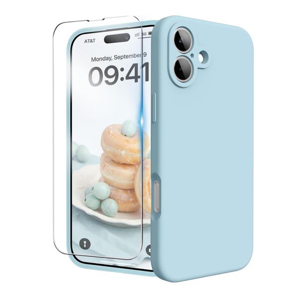 Silicone Case &amp; Screen Protector Compatible With iPhone 11 Pro Max -Plum