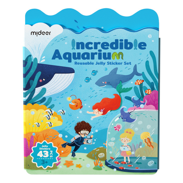 Mideer - Reusable Jelly Sticker Set - Incredible Aquarium - 43pcs