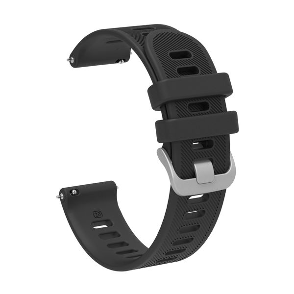 Sports Watch Strap Compatible with 20mm Samsung / Huawei / Garmin-Black