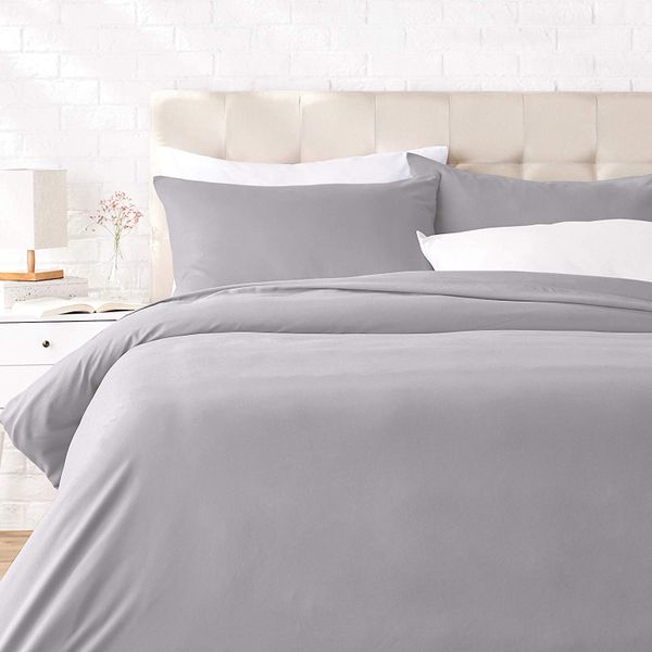 Wonder Towel Luxury Crease-free Hotel Duvet Cover Set Double Light Grey