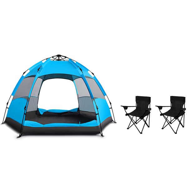 Instant Pop-Up Tent &amp; 2 Camping Chairs Set