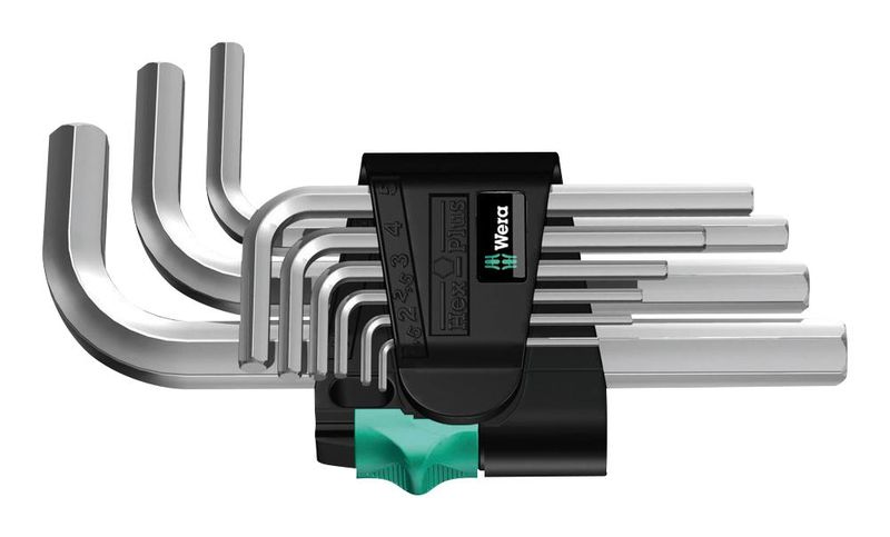 Wera (05021406001) Hex Key Set, With Black Holder, 10 Piece