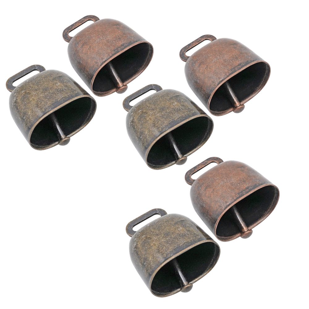 6 Pcs Metal Cow Bell, Cowbell Retro Bell For Horse Sheep Grazing