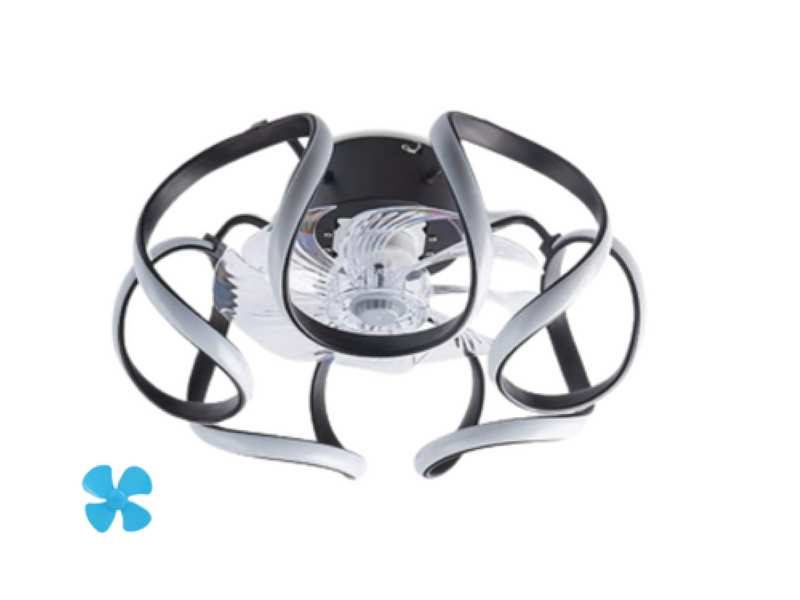 Cage Ceiling Fan LED Light with Remote