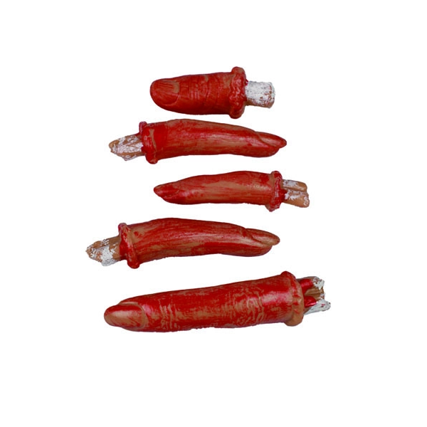 Halloween Bloody Fingers Party Prop - 5 Piece