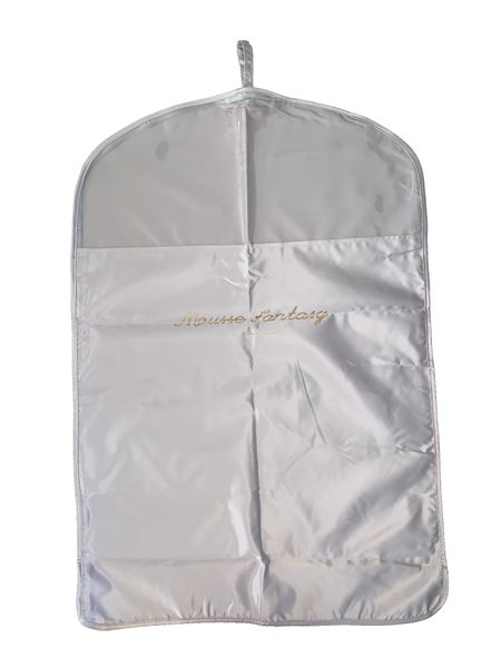 Olive Tree - Silky Satin Garment Bag Coat Suits Dress Carry Cover -Grey -XL