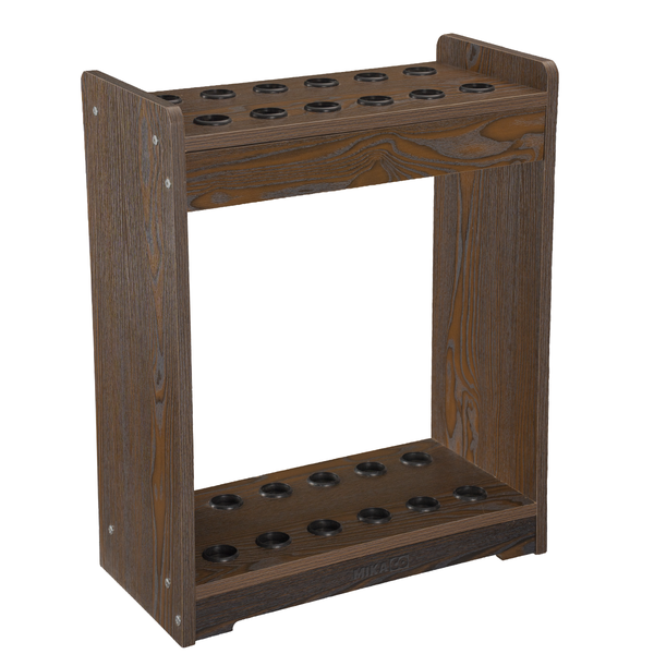 MIkaco 12-Slot Wooden Billiard Cue Pool Rack Floor Standing Pool Cue Holder