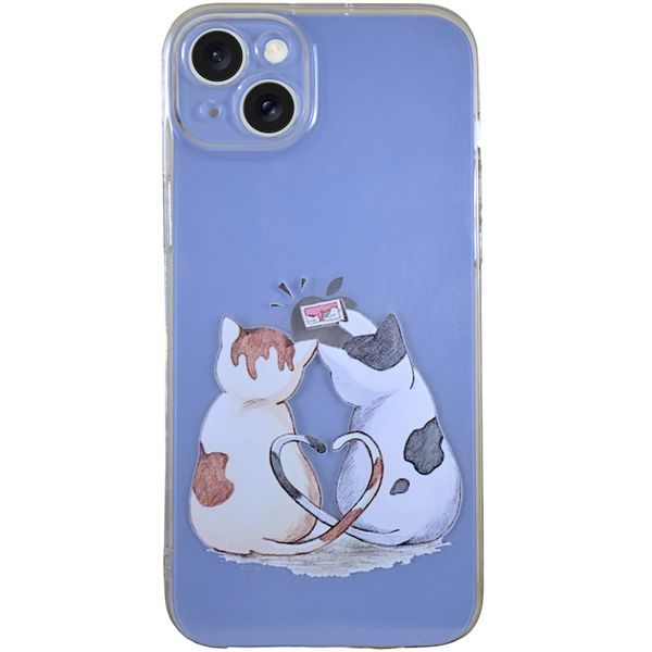 Clear - Phone Case with Cat Selfie &amp; Camera Protection - Iphone 15 Plus
