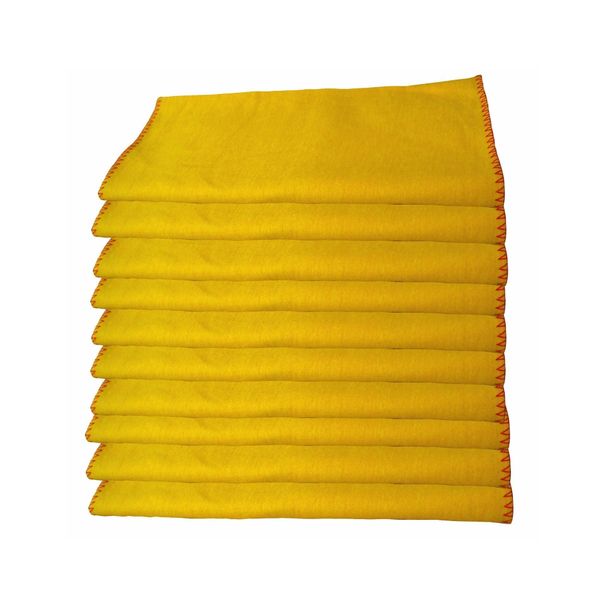 Supply Partners 10 x Yellow Cotton Duster Cloth Value Pack