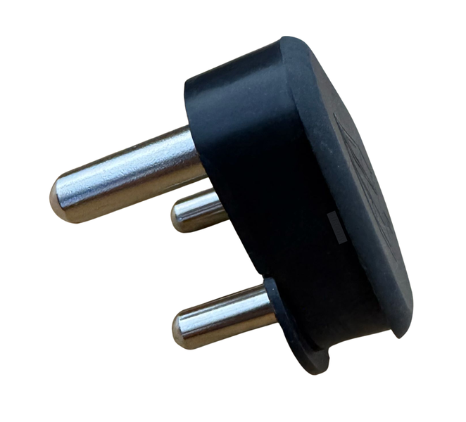 SiRCONY 3 Pin Plugtop With Solid Pins - Black
