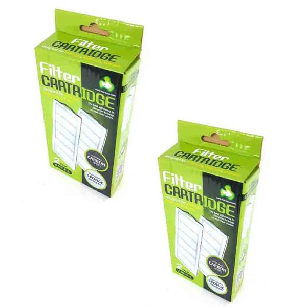 Top Aqua Aquarium Hang On Filter Cartridges (2 Pack ) Double Value