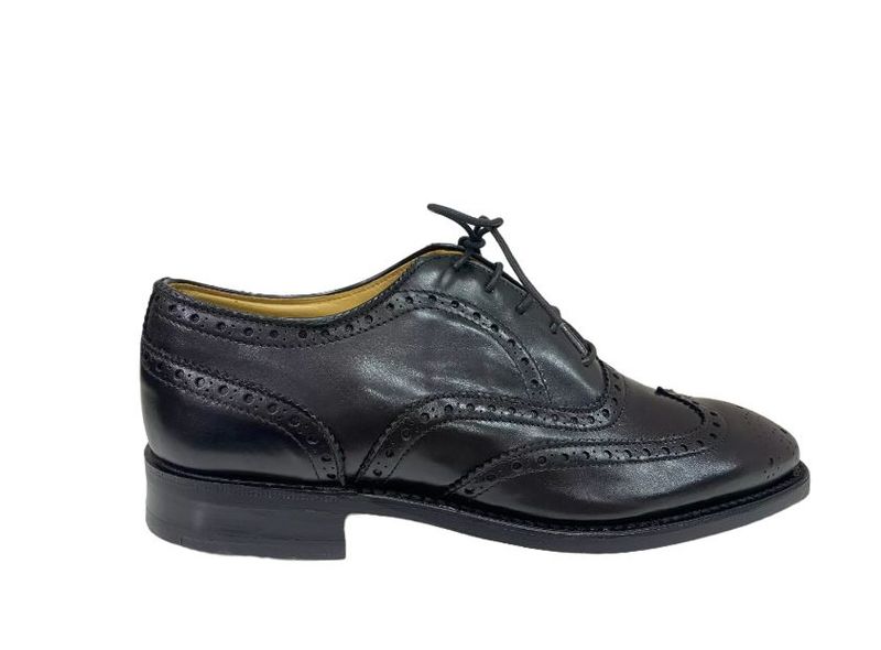 Saxone Men's Black Leather Lace-Ups