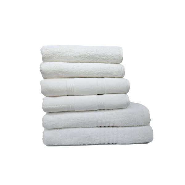 SR Luxury - Sterling Silver - 6 Set Bath Towel Combo with 1000GSM Bath Mat