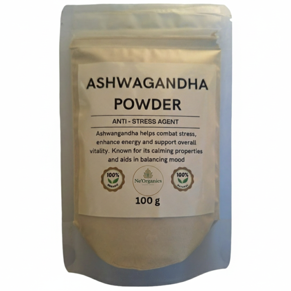 100g Ashwagandha Powder for Stress Relief, Energy &amp; Mood Balancing