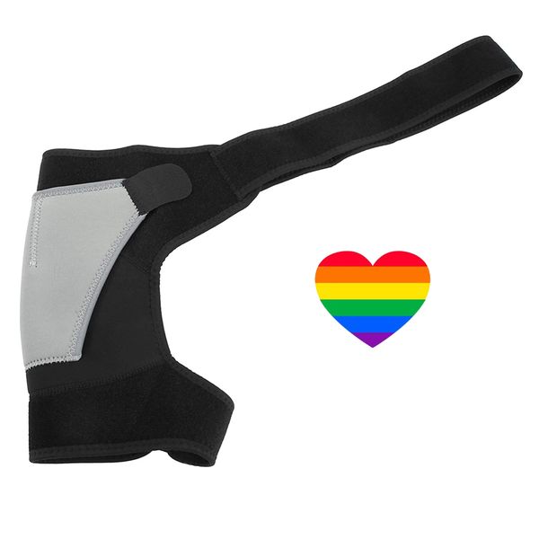 Sport Protective Shoulder Injury Support Strap &amp; Heart Sticker Set of 2