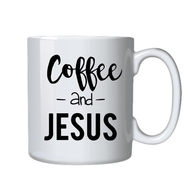 Coffee &amp; Jesus - Christian Theme Birthday Christmas Gift Mug Cup 402